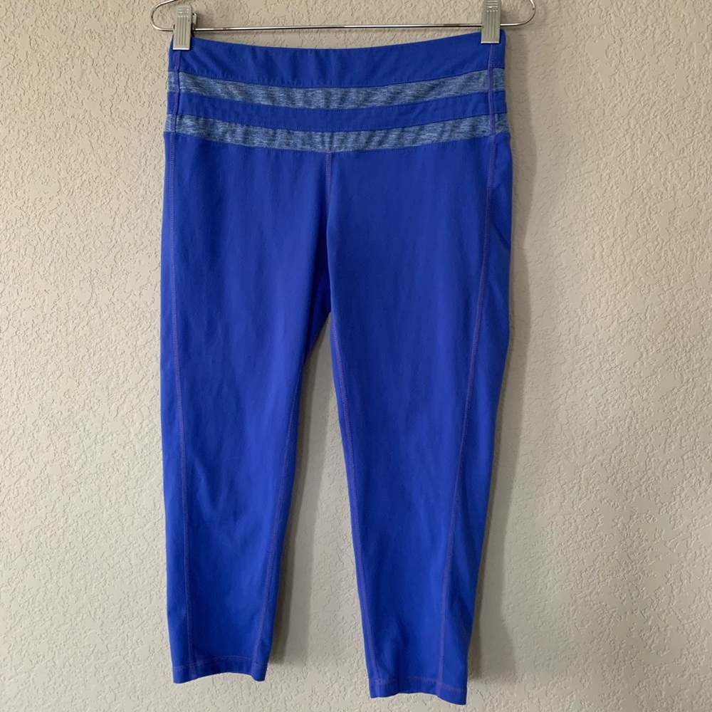 Blue Prana Leggings with Spacedye Stripes